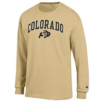 Men's Champion® Gold Colorado Buffaloes Arch Over Logo Long Sleeve T-Shirt