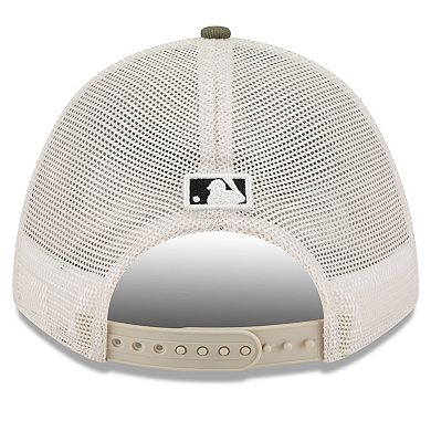 Men's New Era Light Beige/Olive Pittsburgh Pirates 2025 Armed Forces Day 9FORTY M-Crown A-Frame Adjustable Hat