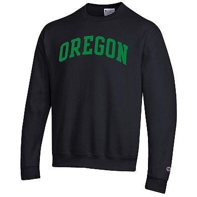 Men's Champion Black Oregon Ducks Basic Arch Fleece Pullover Sweatshirt