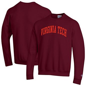 Men's Champion Maroon Virginia Tech Hokies Basic Arch Fleece Pullover Sweatshirt