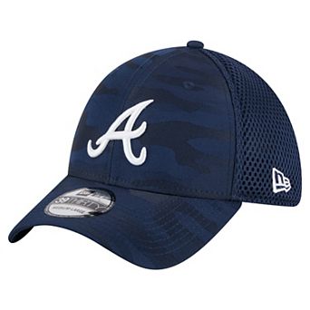 Men's New Era Navy Atlanta Braves Subtle Camo 39THIRTY Flex Hat