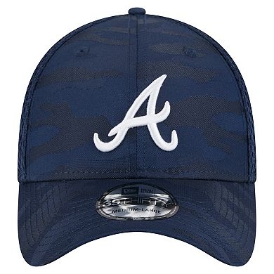 Men's New Era Navy Atlanta Braves Subtle Camo 39THIRTY Flex Hat