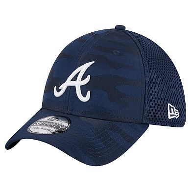 Men's New Era Navy Atlanta Braves Subtle Camo 39THIRTY Flex Hat