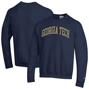 Men's Champion Navy Georgia Tech Yellow Jackets Basic Arch Fleece Pullover Sweatshirt