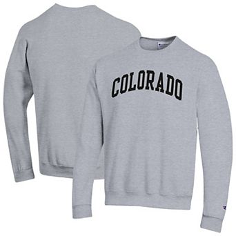 Men's Champion Heather Gray Colorado Buffaloes Basic Arch Fleece Pullover Sweatshirt