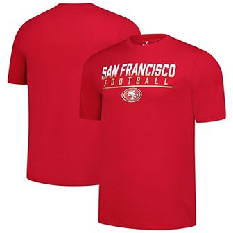Men's Fanatics Scarlet San Francisco 49ers Blocked T-Shirt