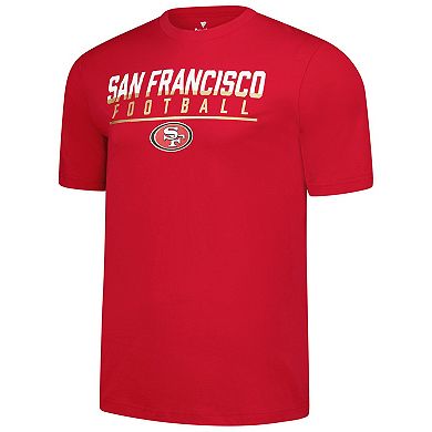 Men's Fanatics Scarlet San Francisco 49ers Blocked T-Shirt