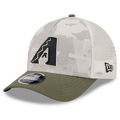 Men's New Era Light Beige/Olive Arizona Diamondbacks 2025 Armed Forces Day 9FORTY M-Crown A-Frame Adjustable Hat