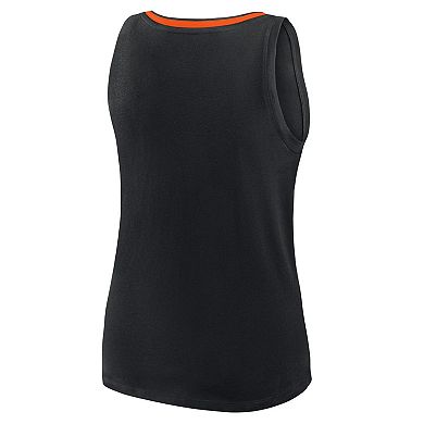 Women's Black Baltimore Orioles Plus Sized Stellar Win V-Neck Tank Top