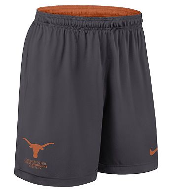 Men's Nike Burnt Orange/Charcoal Texas Longhorns 2025 Sideline Reversible Performance Shorts