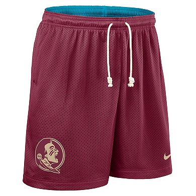 Men's Nike Garnet/Turquoise Florida State Seminoles 2025 Sideline Reversible Performance Shorts