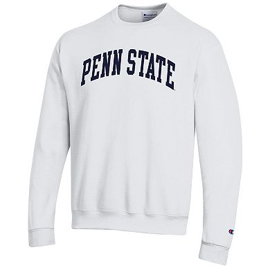 Men's Champion White Penn State Nittany Lions Basic Arch Fleece Pullover Sweatshirt
