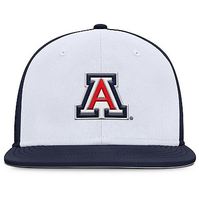 Men's Nike White/Navy Arizona Wildcats On-Field Dugout True Performance Fitted Hat