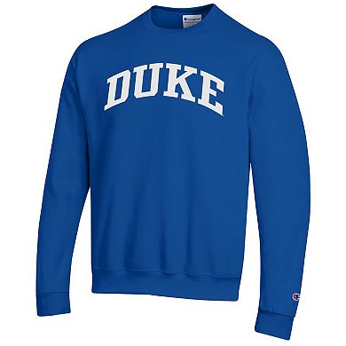 Men's Champion Royal Duke Blue Devils Basic Arch Fleece Pullover Sweatshirt