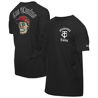 Men's New Era Black Minnesota Twins Sugar Skulls T-Shirt