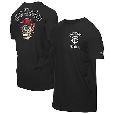 Men's New Era Black Minnesota Twins Sugar Skulls T-Shirt