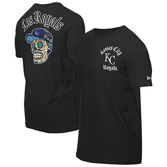 Men's New Era Black Kansas City Royals Sugar Skulls T-Shirt