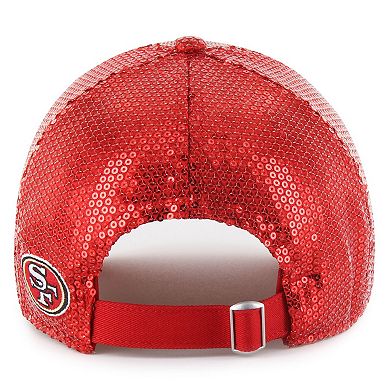 Women's '47 Red San Francisco 49ers Dazzle Clean Up Adjustable Hat