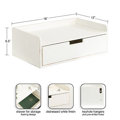 Kitt Floating Shelf Side Table