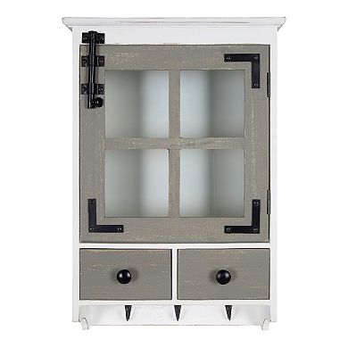 Hutchins Decorative 2 Drawer Wood Wall Cabinet