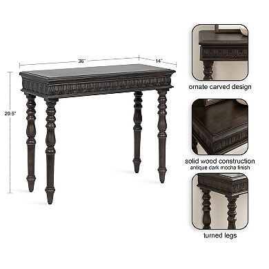 Patresa Carved Wood Console Table