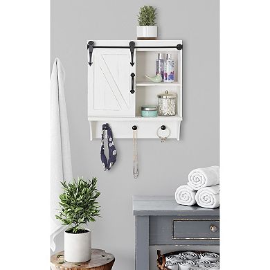 Cates Decorative Barn Door Wood Wall Mounted Cabinet
