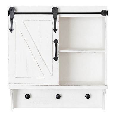 Cates Decorative Barn Door Wood Wall Mounted Cabinet