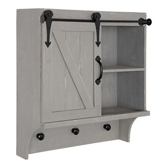 Cates Decorative Barn Door Wood Wall Mounted Cabinet