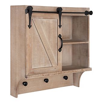Cates Decorative Barn Door Wood Wall Mounted Cabinet