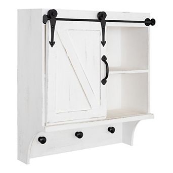 Cates Decorative Barn Door Wood Wall Mounted Cabinet