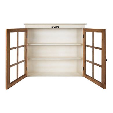Hutchins Decorative Two Door Wood Wall Cabinet