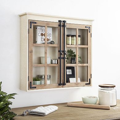 Hutchins Decorative Two Door Wood Wall Cabinet