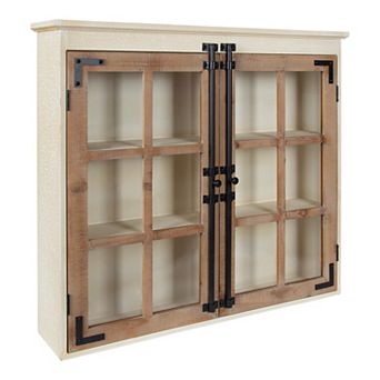 Hutchins Decorative Two Door Wood Wall Cabinet