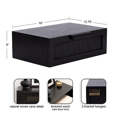 Ori Floating Side Table Rattan