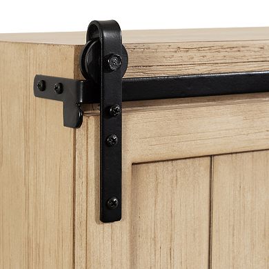 Cates Wood Floating Side Table with Cabinet