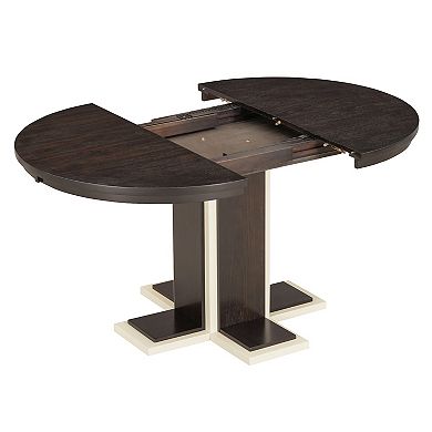 Merax Extendable Dining Table with a 16-inch Middle Leaf, 42''-58'' Oval Dining Table