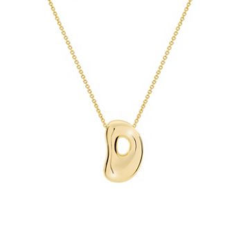 Athra NJ Inc 14k Gold Flash Plated Bubble Initial Necklace