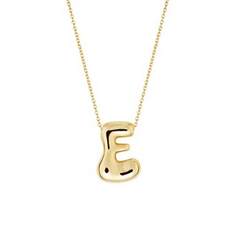 Athra NJ Inc 14k Gold Flash Plated Bubble Initial Necklace