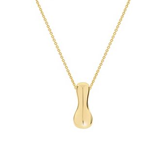 Athra NJ Inc 14k Gold Flash Plated Bubble Initial Necklace