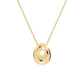 Athra NJ Inc 14k Gold Flash Plated Bubble Initial Necklace