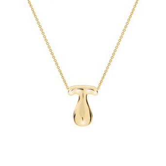 Athra NJ Inc 14k Gold Flash Plated Bubble Initial Necklace
