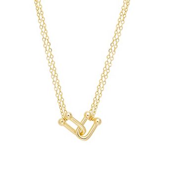Athra NJ Inc 14k Gold Flash Plated Double Cable Chain Necklace
