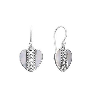 Athra NJ Inc Sterling Silver Heart Drop Earrings