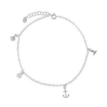 Athra NJ Inc Fine Silver Plated Nautical Anklet