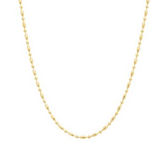 Athra NJ Inc 14k Gold Flash Plated Dot Dash Chain Necklace