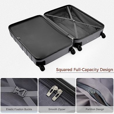 Merax Luggage Sets New Model ABS Hardshell 3pcs