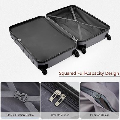 Merax Luggage Sets New Model ABS Hardshell 3pcs