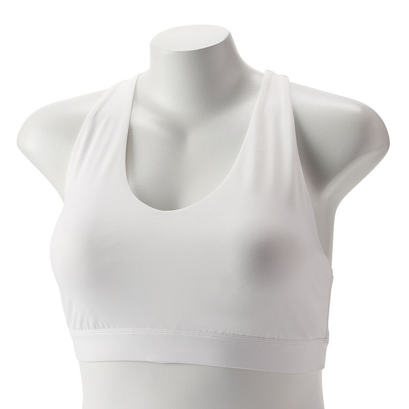 Plus Size Tek Gear® Ultrastretch Medium Support V-Neck Sports Bra, Women's, Size: 4XL, Modern White