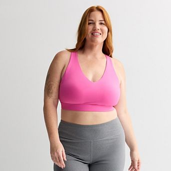 Plus Size Tek Gear® Ultrastretch Medium Support V-Neck Sports Bra