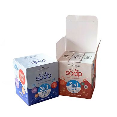 Natural Handmade Bar Soap 3-Pack Gift Box Lavender, Argan, Cinnamon and Orange, Gift For Her